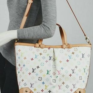 LOUIS VUITTONWhite Monogram Multicolore Sharleen G
